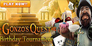 Gonzo's Quest birthday tournament