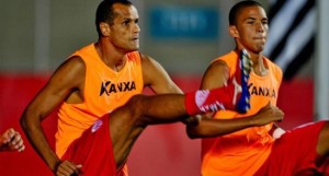Rivaldo and son training