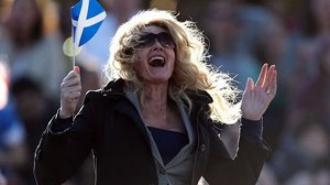 Wimbledon Scottish fan cheering Murray