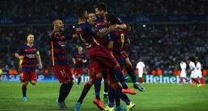 Messi hat-trick in UEFA Super Cup final