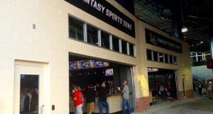 DraftKings fantasy sports gambling shop in Foxboro Patriots stadium