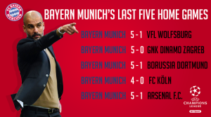 Bayern's home record in last 5 games