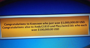 spin'n go one million win